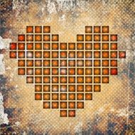 abstract heart made from squares N2
