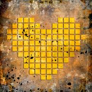 abstract heart made from squares N3