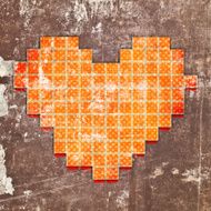 abstract heart made from squares N4