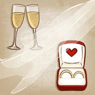 wedding rings in box