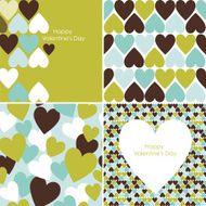 Vector set of Valentines seamless pattern