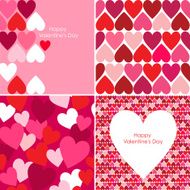 Vector set of Valentines seamless pattern N2