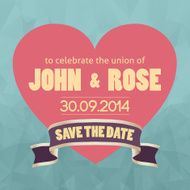 save the date template vector illustration