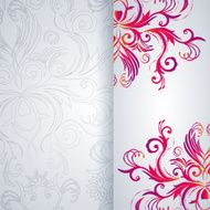 Abstract vector background with floral item N5