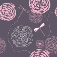 Dragonflies and flowers N3
