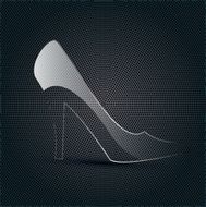 glass shoe on a metal background N2