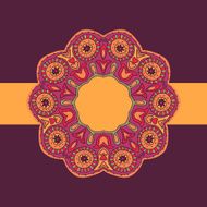 scrapbook-style retro background or greeting card with stained paper label