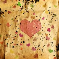 abstract grunge background with hearts N9