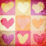 abstract grunge background with hearts N11