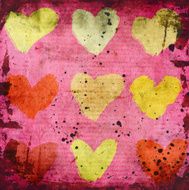 abstract grunge background with hearts N12