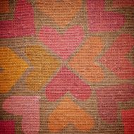 scattered colorful hearts on canvas N2