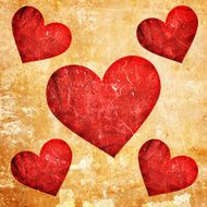 hearts on grunge background N2