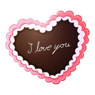 Vector Gingerbread Love Heart