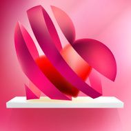 Heart from ribbon Valentine&#039;s day EPS10