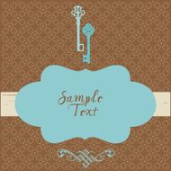 Beautiful Retro Card with photo frame