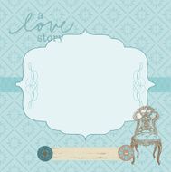 Beautiful Retro Card with photo frame N2