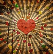 abstract grunge background with hearts N17