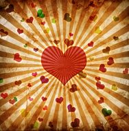 abstract grunge background with hearts N18