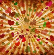 abstract grunge background with hearts N19