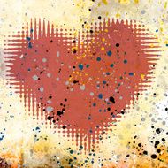 abstract grunge background with hearts N25
