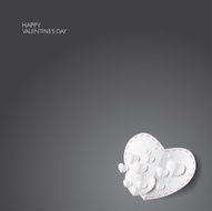 Valentine&#039;s card with text and heart shape Vector ilustration N13