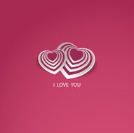 Valentine&#039;s card with text and heart shape Vector ilustration N14