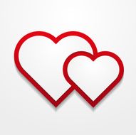 Two hearts background