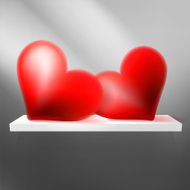 Valentin`s Day Card With Hearts EPS10