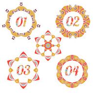 Vintage label options with floral design