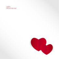 Valentine&#039;s card with text and heart shape Vector ilustration N18