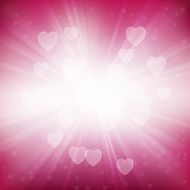 Heart Rays Background