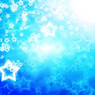 glowing stars on blue background