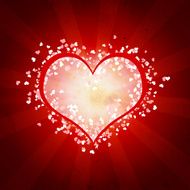 heart on a red backround with stripes