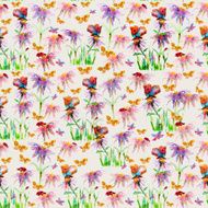 nature seamless texture watercolor N18