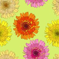 Seamless pattern with gerbers