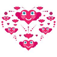 Cute heart characters