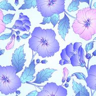 Seamless pattern with hibiscus N3