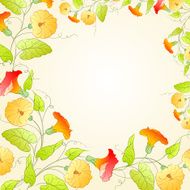 Background with flower wreath for romantic design
