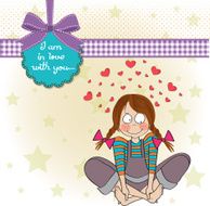pretty young girl in love N16