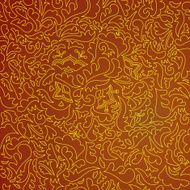 Abstract brown pattern with floral background