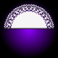 purple background with doily