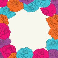 Frame with roses N3