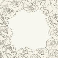 Frame with roses N4