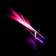 Magic neon pink light curved lines Vector