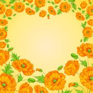 Card with poppy