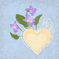 violet and lace heart