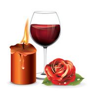 Candle Rose Wine