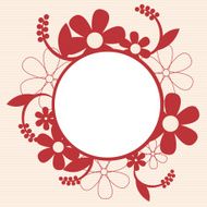 vintage card with floral ornament design N3