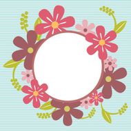 vintage card with floral ornament design N4