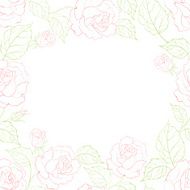 Pink romantic frame